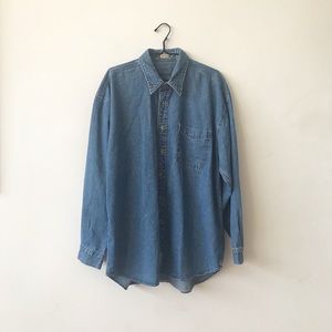 EUC vintage denim button down shirt